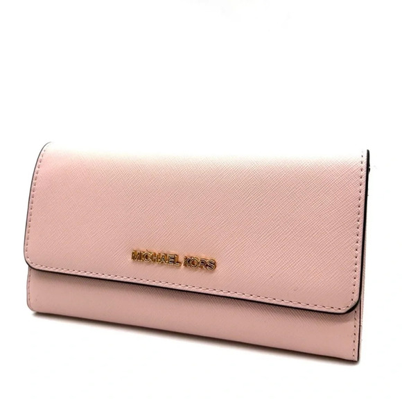 Michael Kors Large Trifold Wallet Powder Blush - Picture 4 of 7